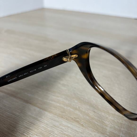 Prada SPR04O 2AU-6S1 Oversized Sunglasses Dark Tortoise Shell 62-18-130 main image 3
